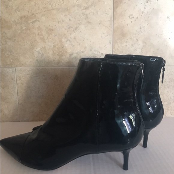 Alexandre Birman Kittie Patent Leather Point Tie Booties - Picture 7 of 11